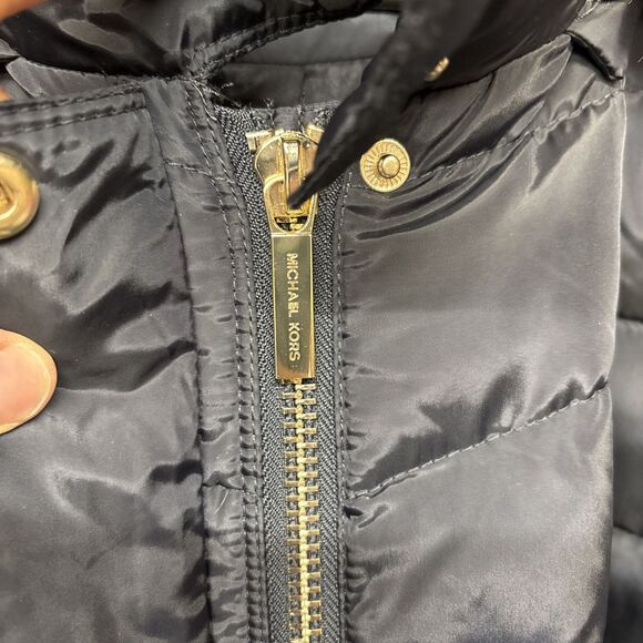 Womens Size XXL Michael Kors Navy Down Filled Long Jacket EUC - Picture 3 of 11